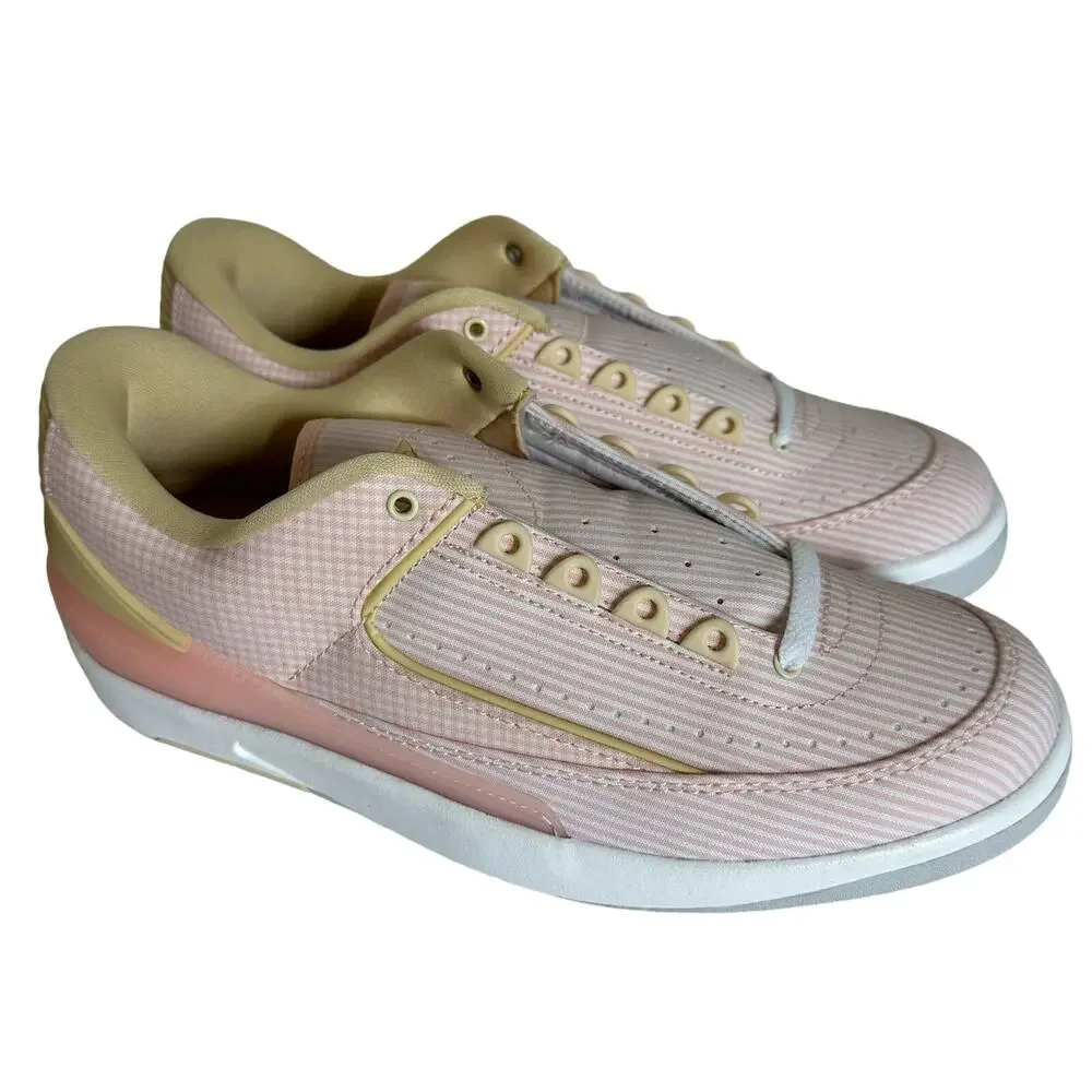 Nike Air Jordan 2 Retro Low Craft Pink Seersucker‎ Atmosphere Sneakers Size 8.5